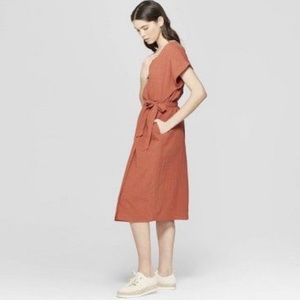 Tie-Waist Midi Dress